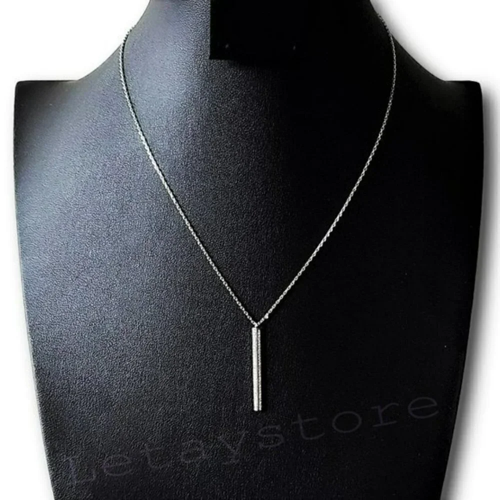 NWT Gorgeous Adornia Swarovski Crystal Sterling Silver Drop Necklace